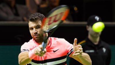 World No 4 Grigor Dimitrov is the top seed for the 2018 Dubai Duty Free Tennis Championships. Koen Suyk / AFP