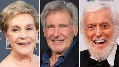 Julie Andrews, Harrison Ford and Dick Van Dyke have proved to have enduring careers in famously fickle Hollywood. Photos: AFP, Reuters