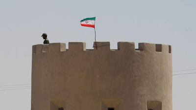 An Iranian guard tower along the Afghan border. AFP