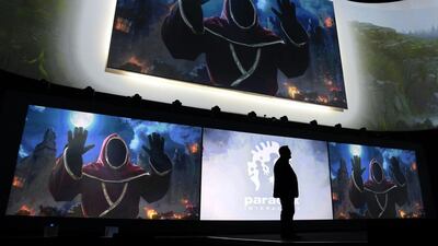 Adam Boyes, the vice president and developer relations at Sony Computer Entertainment America introduces the Magicka 2 game. Michael Nelson / EPA