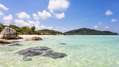 3. Idyllic Bai Sao beach, which means white sand, in the popular Phu Quoc island in the Gulf of Thailand in south Vietnam.