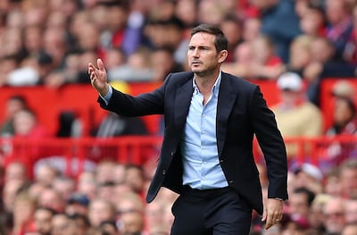 Frank Lampard had a tough first day on the touchline as a Chelsea manager. Getty