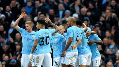 Manchester City have dominated all before them in a record-breaking winning run in the Premier League during the first half of the season. Rui Vieira / AP Photo