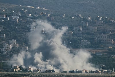 Smoke over southern Lebanon after an Israeli strike, as seen from Tyre, Lebanon. Reuters