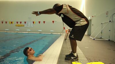 Conor practises for the mile-long race. Willy Lowry / The National