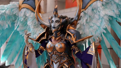 Cosplayers arrive for the third day of the 2019 New York Comic Con at the Jacob Javits Center. AFP