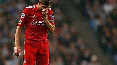 A back injury means that Steven Gerrard, the Liverpool captain, does not play tonight.