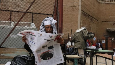A Yemeni reading a local newspaper at a market in the old city of Sanaa, Yemen. The Houthi insurgents on April 20, 2016 agreed to head to Kuwait for peace talks with the government of president Abdrabu Mansur Hadi days after the UN-brokered talks were due to begin. Yahya Arhab/EPA