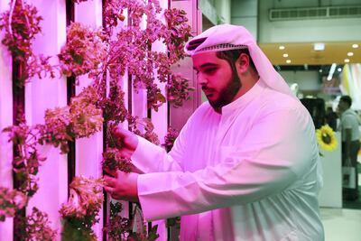 Abdula Aziz Al Mulla, co-founder and chief executive of Madar Farms at Gulfood in February. Pawan Singh / The National