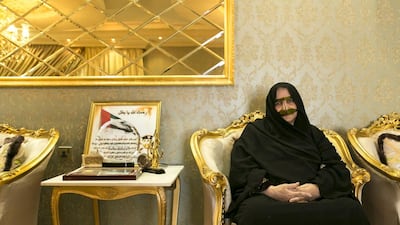 Hessa Al Qadhi, mother of First Lt Tariq Al Shehi, 41, who died last year after an improvised terrorist bomb exploded in Manama, Bahrain, will be honoured by the nation. Reem Mohammed / The National