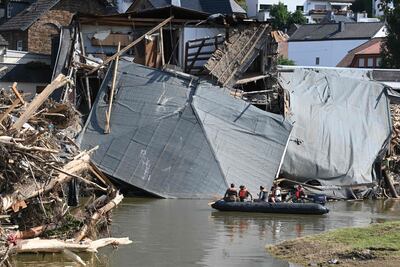 Soldiers joined the emergency response after extreme flooding in Germany during the summer. Photo: AFP