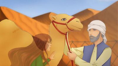 Zayed University’s two collections of Emirati folklore, Story Mile and New Fairytales & Fables from the UAE, which were both written in Emirati dialect. Illustration by Nouf Ahmed Al Dhaheri. Courtesy Brione LaThrop