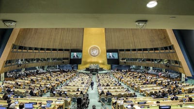 Delegates at the UN General Assembly in New York last year. AFP