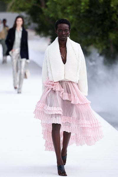 Christian Dior women's spring/summer 2027 collection, presented at Paris Fashion Week. AFP