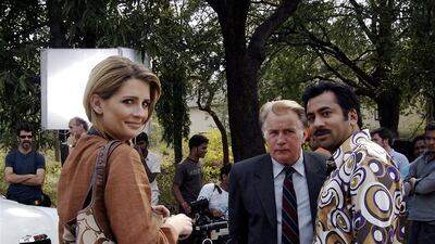 Mischa Barton, Martin Sheen and Kal Penn shooting Bhopal: A Prayer for Rain. Courtesy Rising Star Entertainment