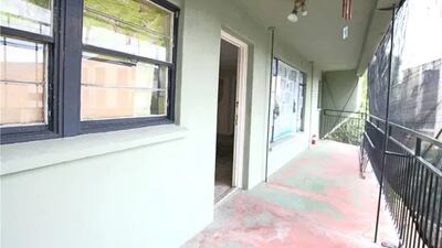 The entrance to the one-bedroom apartment. Photo: CRMLS