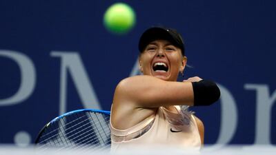 Maria Sharapova of Russia in action against Timea Babos of Hungary in their second-round match at the US Open. Mike Segar / Reuters