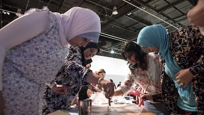 Art teachers at a workshop organised by TCA in partnership with Adec. Vidhyaa for The National