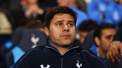 Tottenham manager Mauricio Pochettino shown before Wednesday night's League Cup match against Arsenal at White Hart Lane. Tom Dulat / Getty Images