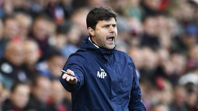 Tottenham manager Mauricio Pochettino gestures during the team's match against Bournemouth. Dylan Martinez / Reuters / October 22, 2016