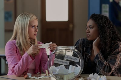 Lexi Minetree, left, and Chandler Kinney in the show. Photo: Prime Video