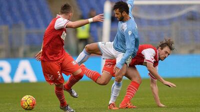 Felipe Anderson's future at Lazio appears uncertain, although Manchester United are yet to follow up their interest from last summer. Tiziana Fabi / AFP