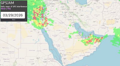 GPS jamming and GPS spoofing has sharply increased throughout the Middle East, data from GPSJam.org shows