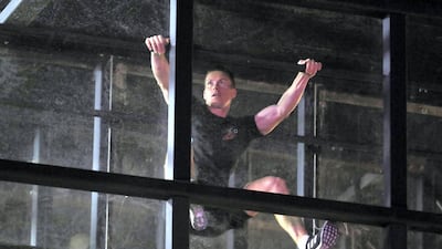 A F3 team competitor takes part in the Gov Game final.