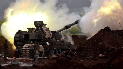 An Israeli artillery unit fires shells into Lebanon from the border separating the two countries. EPA