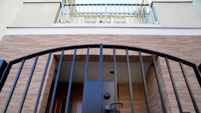 Three security cameras are seen above of an entrance at the residence of former Nissan chairman Carlos Ghosn in Tokyo, Japan. Japanese prosecutors have raided Carlos Ghosn's home in Tokyo after he fled Japan. Getty Images