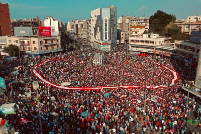 A drone image of Sahat El Nour in Tripoli, by Omar Imady