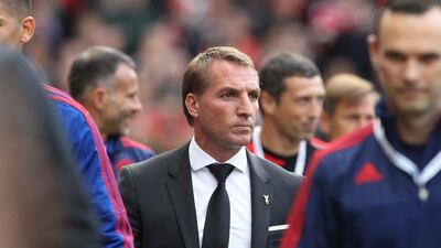 Brendan Rodgers has a habit of deploying players out of positions. Liverpool’s left flank on Saturday consisted of Joe Gomez and Danny Ings, a centre-back and a striker. Lindsey Parnaby / EPA