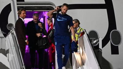 England manager Gareth Southgate arrives at the Hamad International Airport. AFP