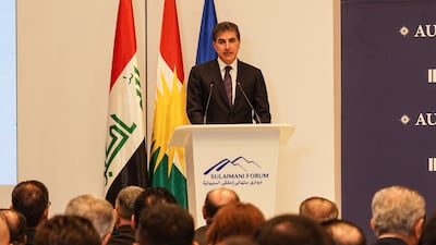 President Nechirvan Barzani of Iraq's Kurdish region described his people as 'inherently peaceful'. Aymen Al Ameri / The National