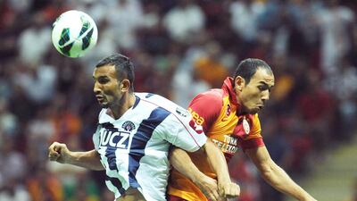 Yalcin Ayhan, left, who plays for the Turkish club Kasimpasa, is likely to move to Al Wasl in the January transfer window. Valerio Pennicino / Getty Images