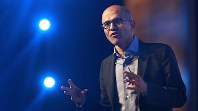 Microsoft’s CEO, Satya Nadella, launched the reduced-size version of the popular video calling app in Mumbai. Rafiq Maqbool / AP Photo
