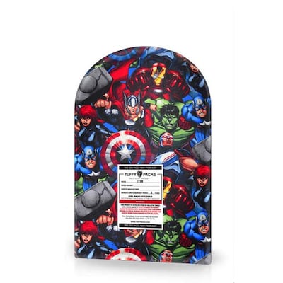 The Avengers-themed bulletproof insert by TuffyPacks. TuffyPacks