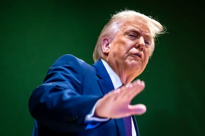 US President Donald Trump after a signing ceremony of the founding charter of the Board of Peace, in Davos. EPA