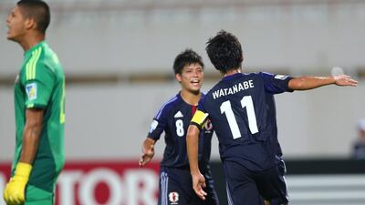 Ryoma Wantanab, the Japan captain, scored in the 44th and 78th minutes to put the game beyond Venezuela's reach. Marwan Naamani / AFP