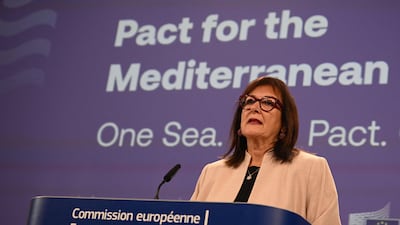 EU Commissioner for Mediterranean Dubravka Suica said the Pact for the Mediterranean was an offer to create a partnership of equals. AFP