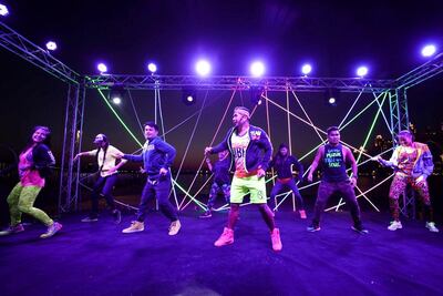 LED Zumba by Master Jedai during the Dubai Fitness Challenge 2019