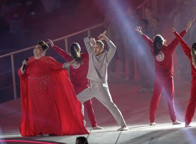 Keana Settle brings down the house. Victor Besa / The National