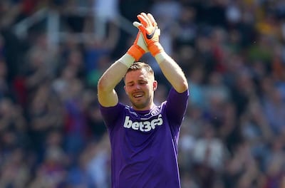 Jack Butland was distraught at Stoke's demotion from the Premier League in 2018. PA