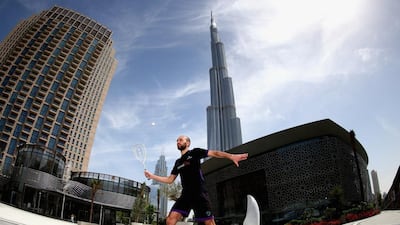 Marwan El Shorbagy outside Dubai Opera - the host venue for the 2017 PSA Dubai World Series Final in June. Courtesy PSA Dubai World Series Final