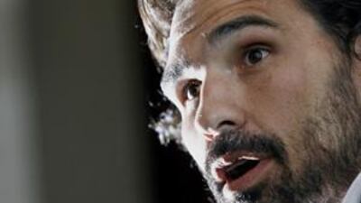 Victor Matfield, the Springbok second row, cuts a menacing figure during yesterday's final press conference ahead of today's second Test with the British & Irish Lions in Pretoria.