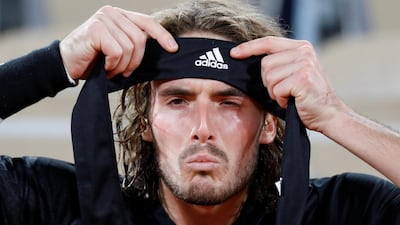 Greece's Stefanos Tsitsipas during the semi-final against Novak Djokovic. Reuters