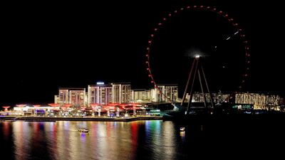 A view of Bluewaters Island and the Ain Dubai Ferris wheel. Image: AFP
