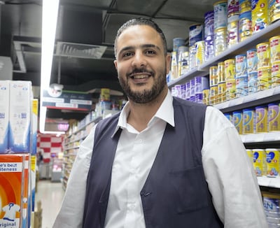 Mohammed Nabil shopping in Dubai. Leslie Pableo / The National