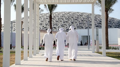 Entrance to Louvre Abu Dhabi, which opened its doors to the publi con November 11, 2017. Chris Whiteoak / The National