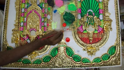 Poster paints give vibrancy to the artworks